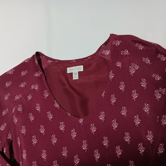 Garnet Hill 3/4 sleeve lined midi Dress. NWOT. Size 8 - Picture 9 of 10